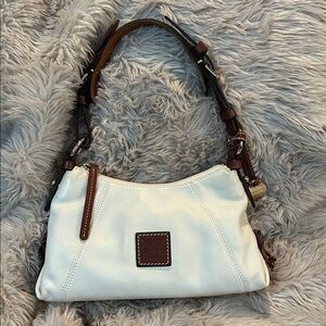 Dooney & Bourke Cream and Brown Shoulder Bag